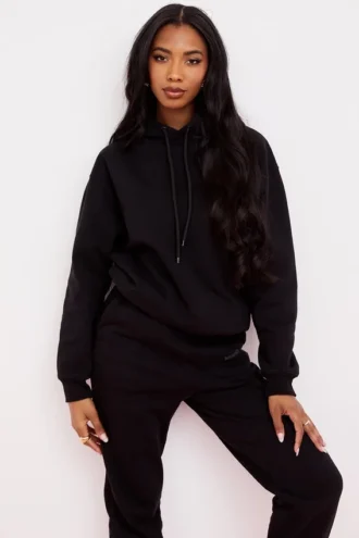 Halo Ink Oversized-hoodie i bomull med fleecebaksida
