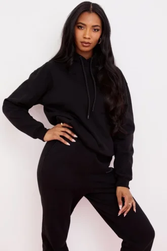 Halo Ink Oversized-hoodie i bomull med fleecebaksida
