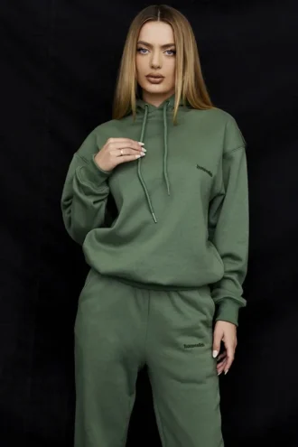 Halo Moss Oversized-hoodie med fleecebaksida