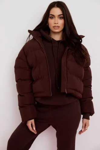 Hero Chocolate Oversized C-formad pufferjackor