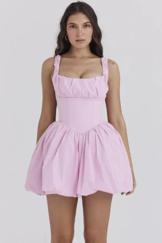 Le Puff Cotton Candy Cotton Tulle Mini Klänning