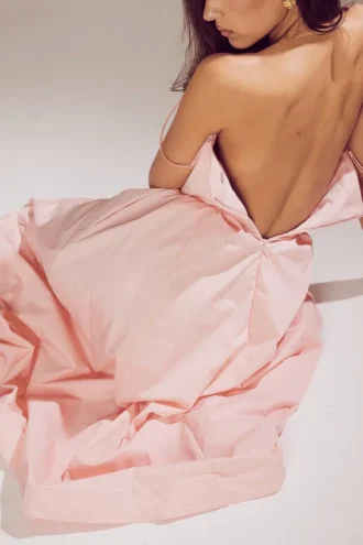Lolita Rose Pink Cotton Korsetter Sommarklänning