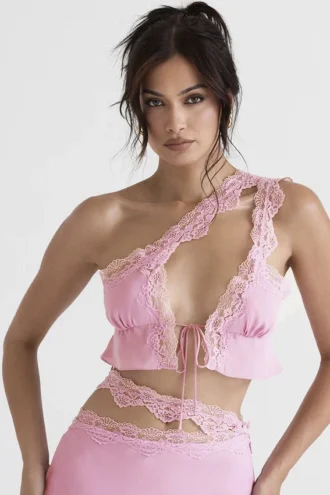Lorena rosa, luftig kort topp