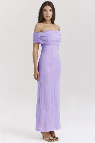 Micah Orchid Ladder Knit Maxi Klänning