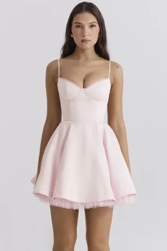 Minimoiselle Ballerina rosa tyllminiklänning