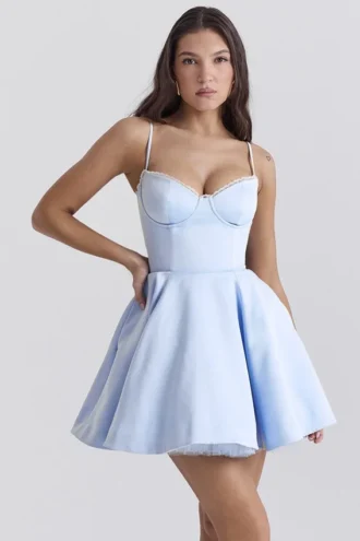 Minimoiselle Cinderella blå tyllminiklänning
